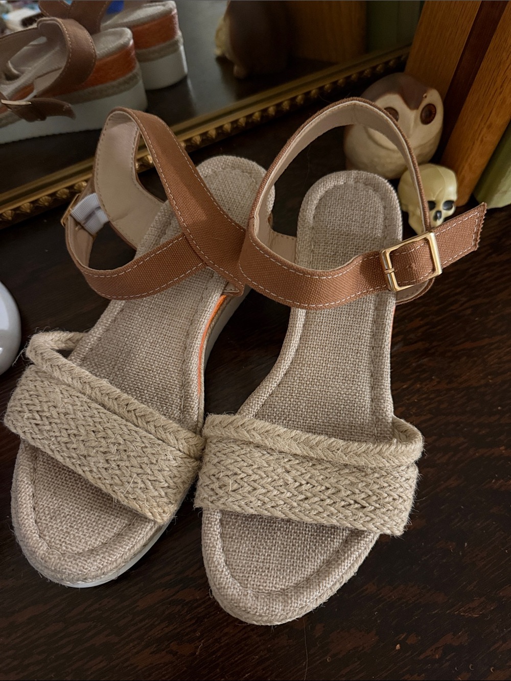 Wedge strap sandals